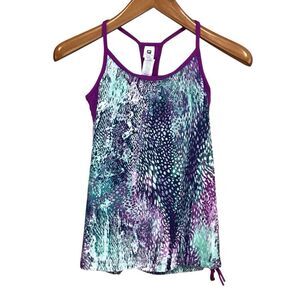 Fabletics Norwalk Tank‎ XXS Purple and Teal Patterned NWT